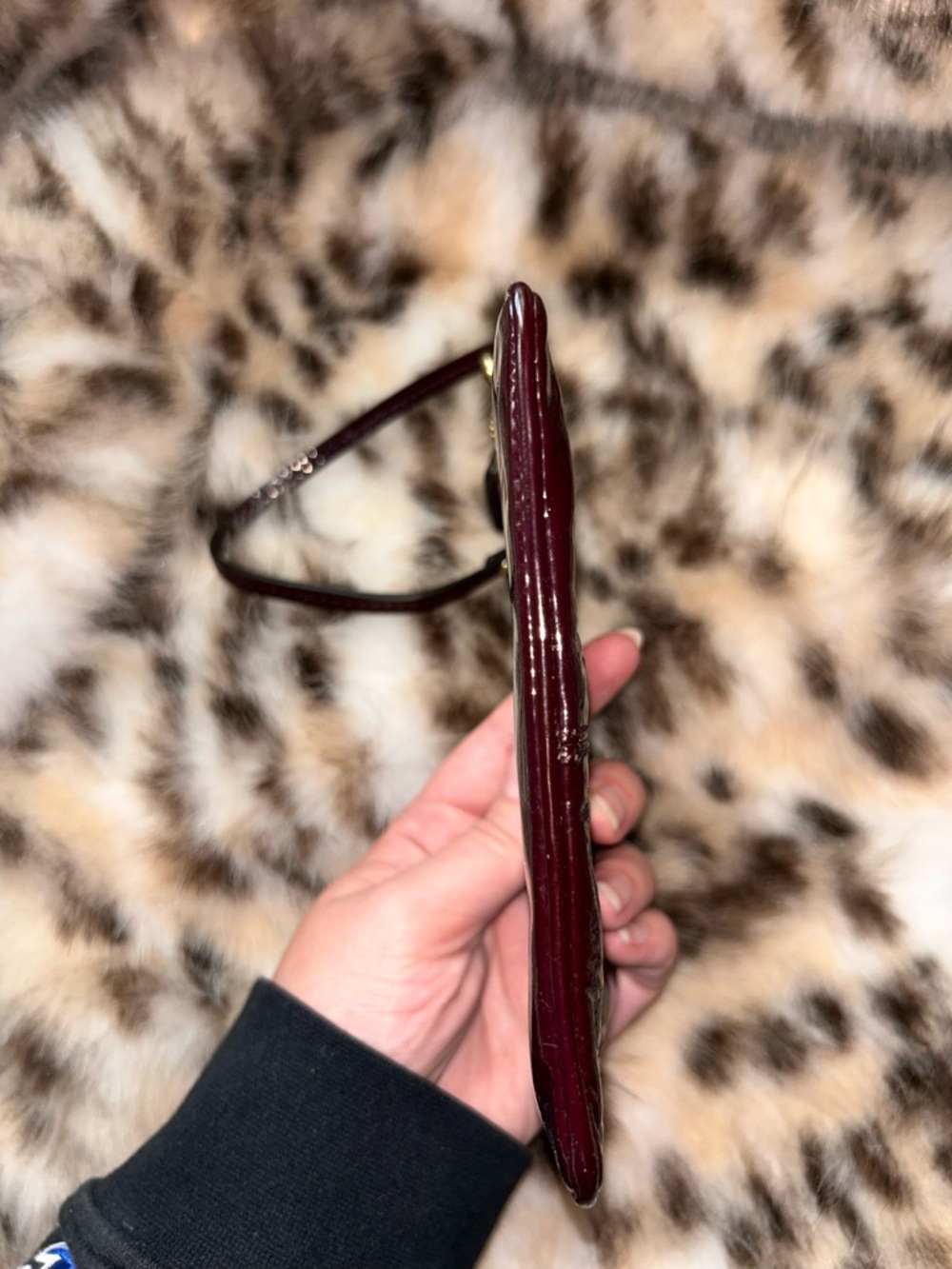 Coach Y2K Wristlet in Plum Shiny Patent Leather - Picture 7 of 11